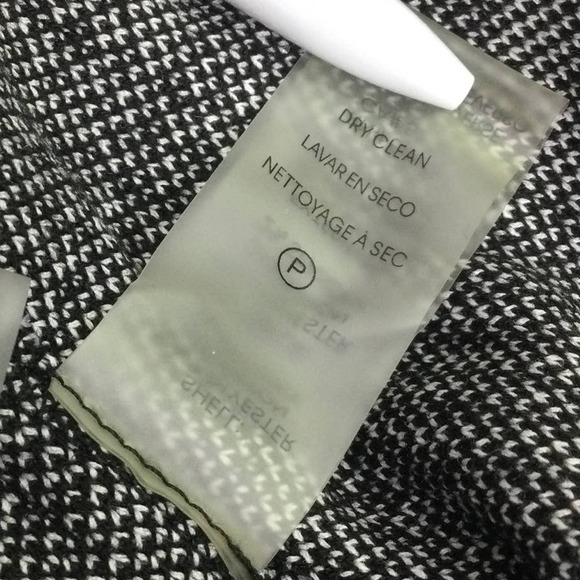 Calvin Klein Tweed 3/4 Bell Sleeve Embroidered Floral Round Neck Zippered Top L - Picture 8 of 12